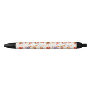 Stylo Noir Amis de la mer Cuisine Coral Crab Aquarelle