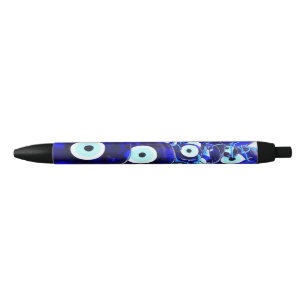 Stylo Noir Amulettes des yeux bleus