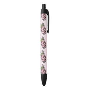 Stylo Noir Ananas Motif Y2K Retro Funky Retro