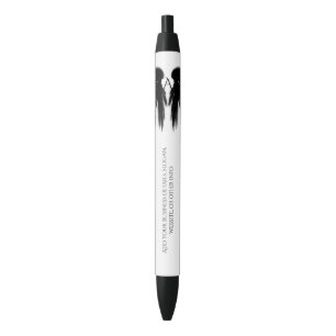 Stylo Noir ANGE NOIR AILES Monogramme