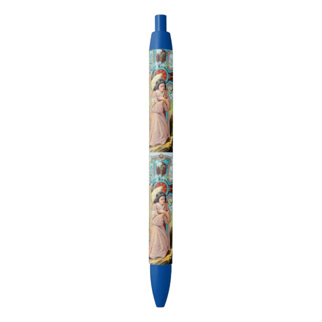 Stylo Noir Ange priant (devant Vertical)