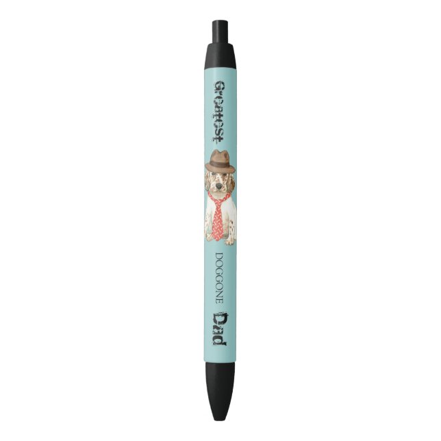 Stylo Noir Anglais Setter Papa (devant Vertical)