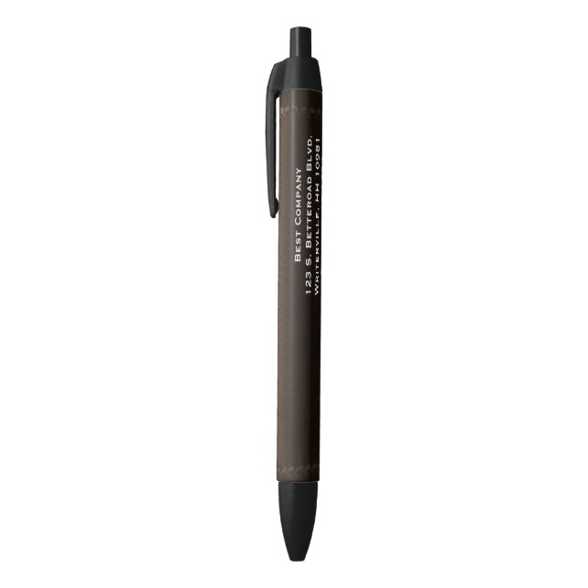 Stylo Noir Apparence en cuir customisée (Haut (Vertical))