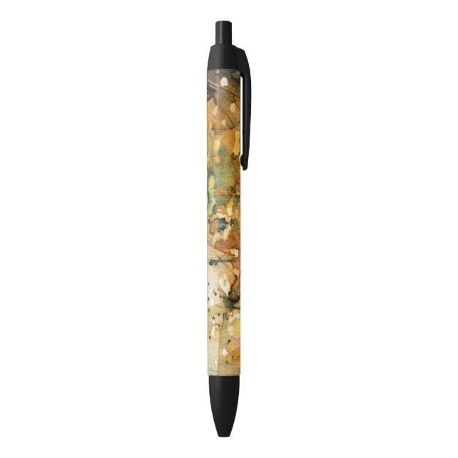 Stylo Noir Aquarelle abstraite et vieil arrière - plan (Bas (Vertical))
