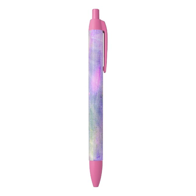 Stylo Noir aquarelle bleue et rose sans couture de jaune (Bas (Vertical))