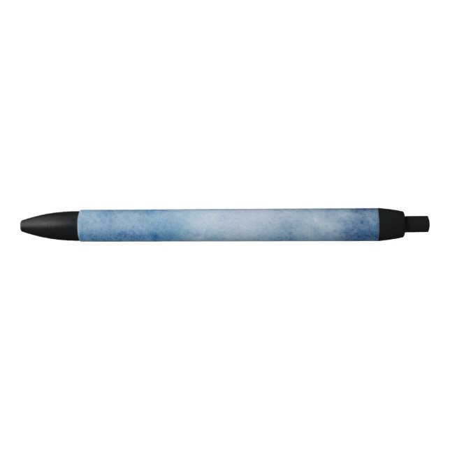 Stylo Noir Aquarelle bleue Texture (Devant)