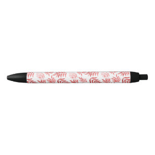 Stylo Noir Aquarelle branches motif - orange