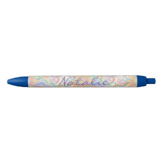 Stylo Noir Aquarelle Douce Hippie Psychédélique