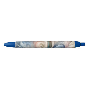 Stylo Noir Aquarelle Imaginaire Floral Romantique Motif