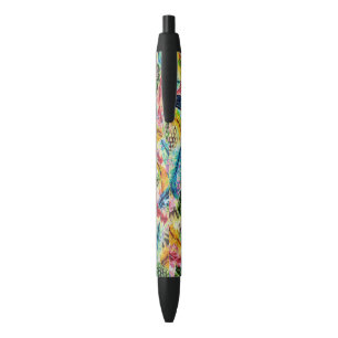 Stylo Noir Aquarelle tendance mignonne éclaboussures de plum