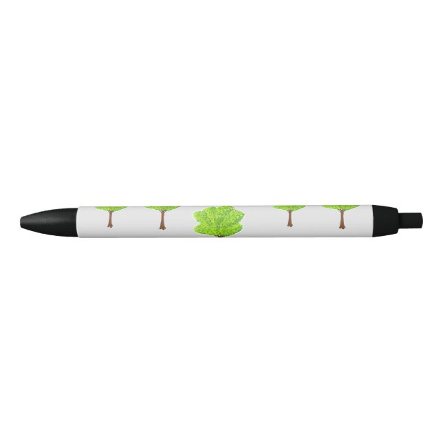 Stylo Noir Arbres d'été gris (Devant)