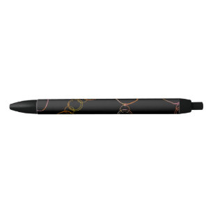 Stylo Noir Arc arc-en-ciel circulaire
