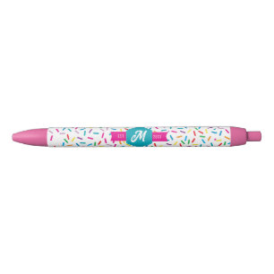 Stylo Noir Arc en ciel coloré sautiner Monogramme rétro