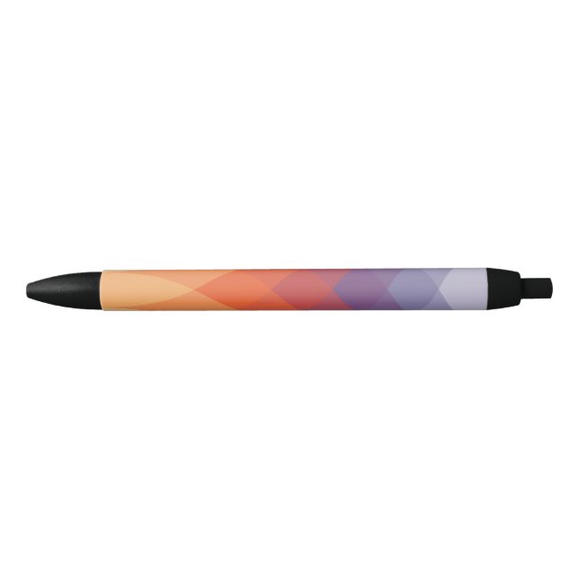 Stylo Noir Arches pastel violettes, orange et bleues (Devant)
