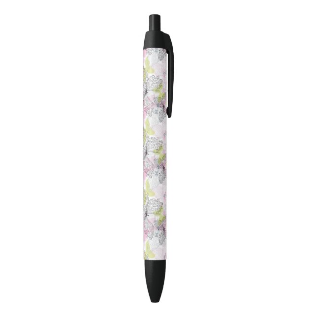 Stylo Noir Arrière - plan avec le papillon (Bas (Vertical))