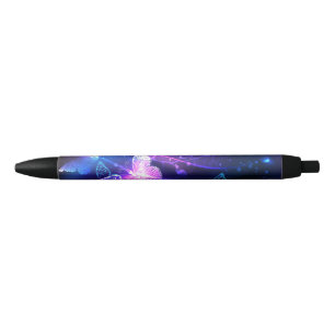 Stylo Noir Arrière - plan avec papillons de nuit