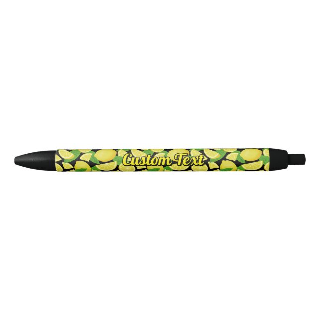 Stylo Noir Arrière - plan citron (Devant)