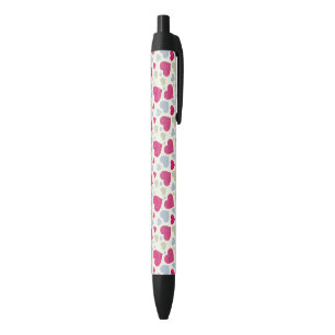 Stylo Noir Arrière - plan de coeurs