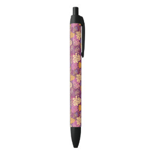 Stylo Noir Arrière - plan doux de motif de vignes