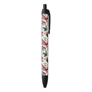 Stylo Noir Arrière - plan floral