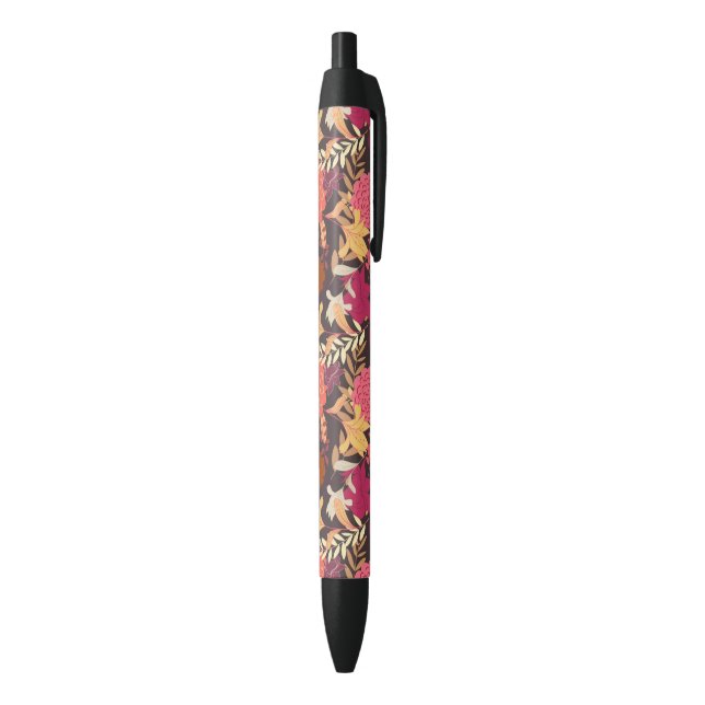 Stylo Noir Arrière - plan floral 2 (Bas (Vertical))
