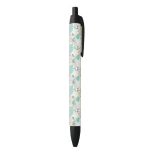 Stylo Noir Arrière - plan floral 5