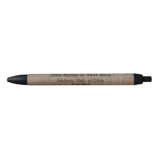 Stylo Noir Arrière - plan imprimé Brown à l'air de Burlap rus