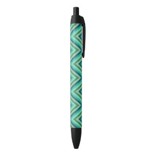 Stylo Noir Arrière - plan rayé de zigzag