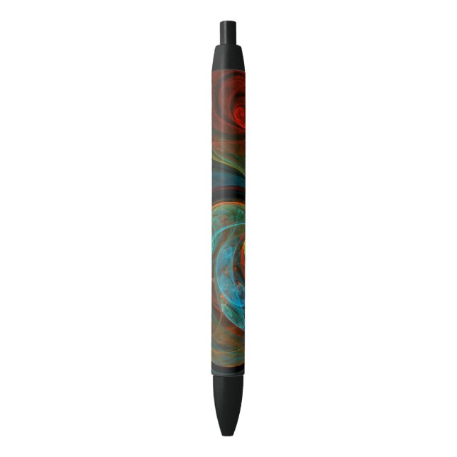 Stylo Noir Art abstrait bleu de renaissance (devant Vertical)