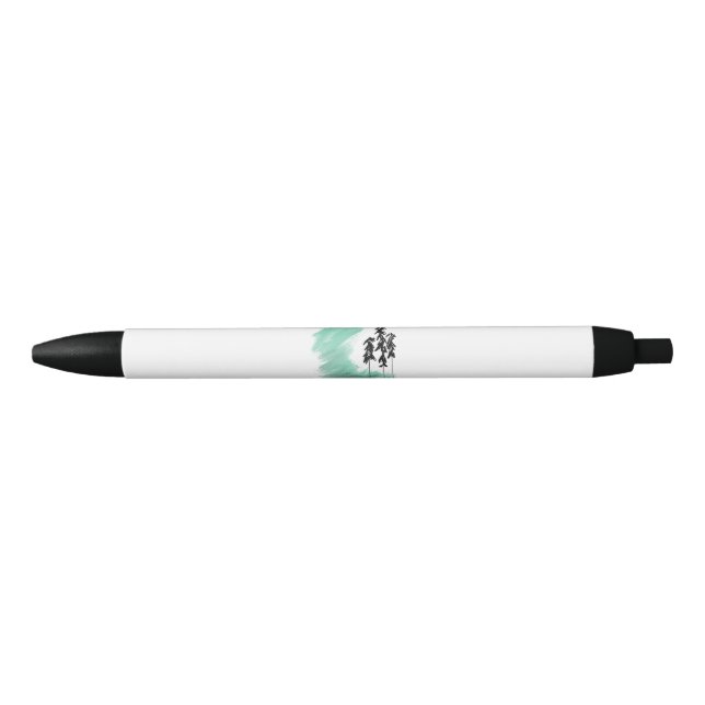 Stylo Noir art de l'arbre vert scandinave simple moderne ment (Devant)