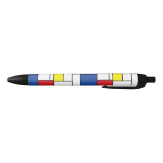 Stylo Noir Art Moderne Géométrique Minimaliste De Stijl Mondr