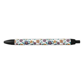 Stylo Noir Art populaire des années 70 Ditzy Retro Daisy dans