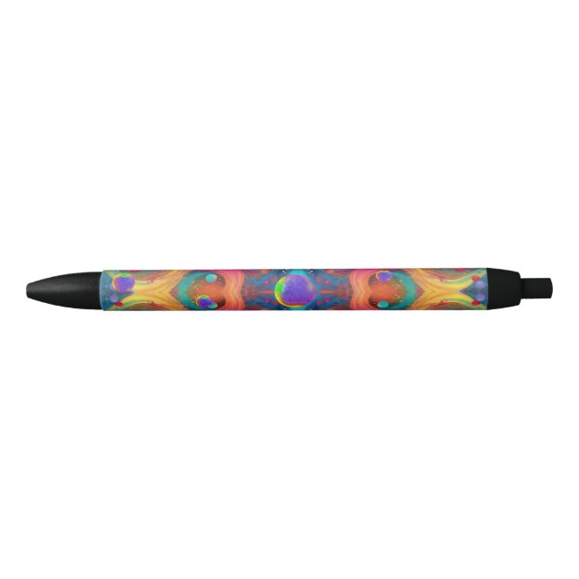 Stylo Noir Astrologie planète espace galaxie univers  (Devant)