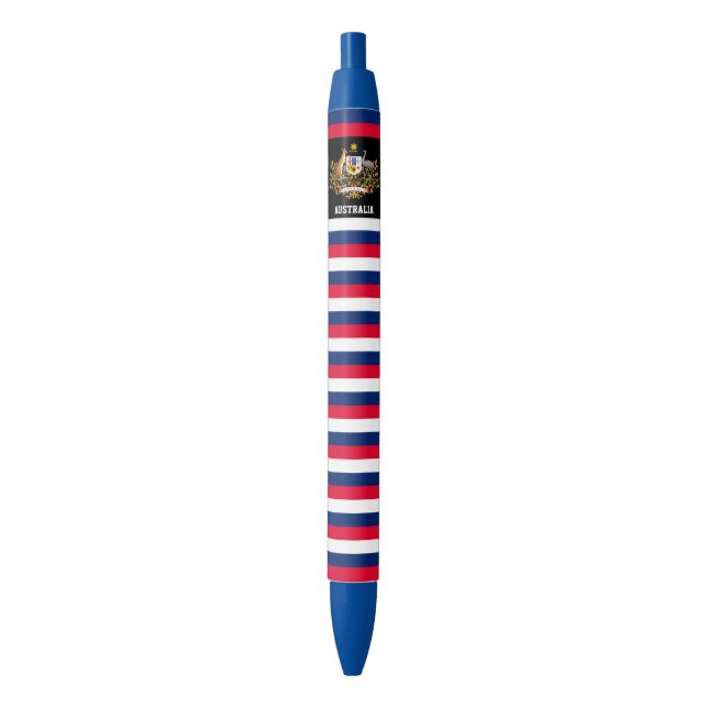 Stylo Noir Australie Drapeau mignon Patriotique (devant Vertical)