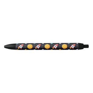 Stylo Noir Aventure spatiale colorée