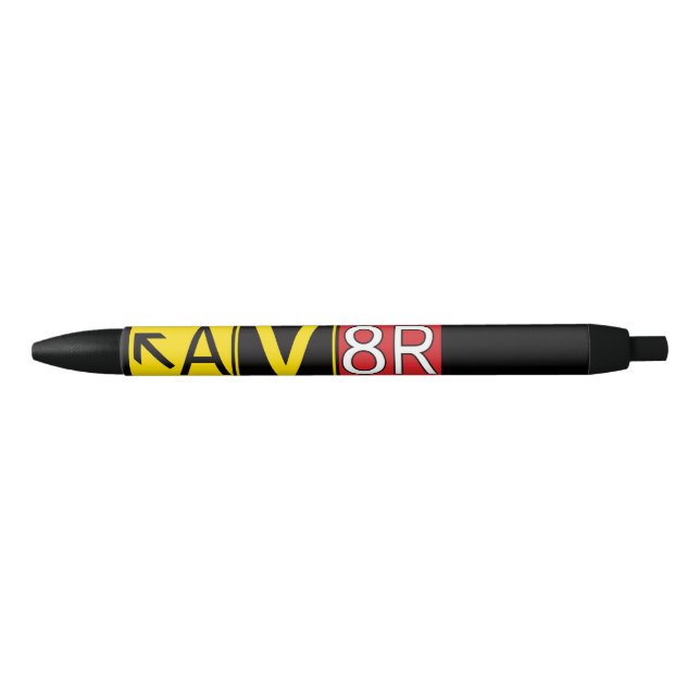 Stylo Noir Aviateur - AV8R - (Devant)