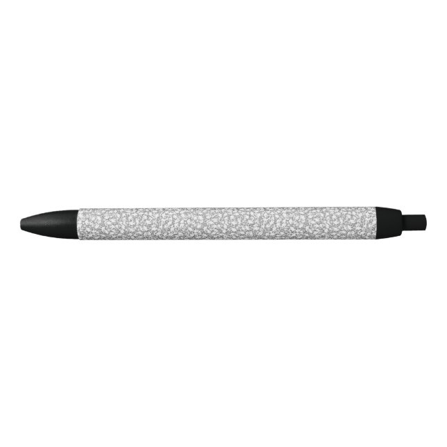 Stylo Noir Bactéries en noir et blanc motif (Devant)