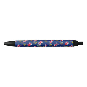 Stylo Noir Bal à drapeau des îles de Géorgie du Sud et Sandwi