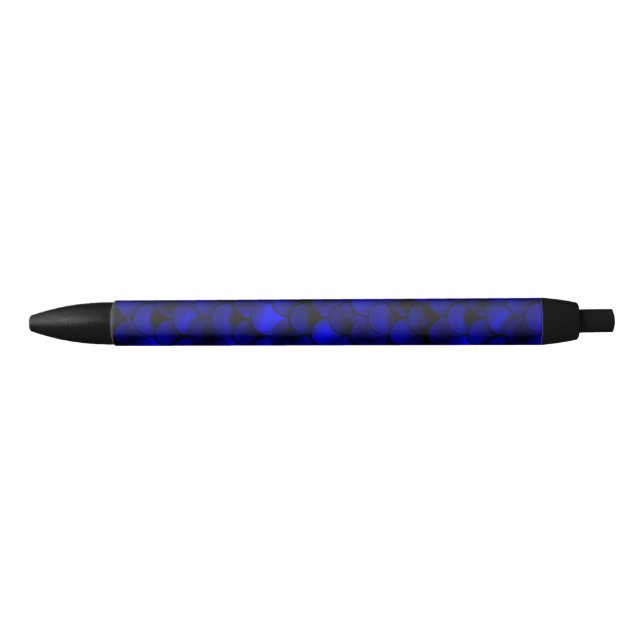 Stylo Noir Balances de sirène bleu foncé tombant (Devant)