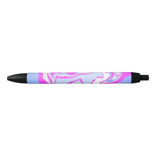 Stylo Noir Balisage rose et bleu (Devant)