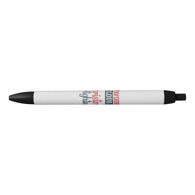 Stylo Noir Balise cadeau (Devant)