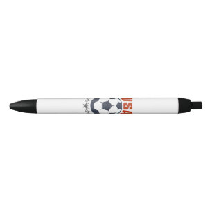 Stylo Noir Balle de football USA 2024 Étoiles & Couronne de L