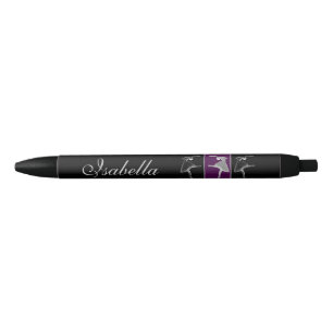 Stylo Noir Ballet de trio de silhouette