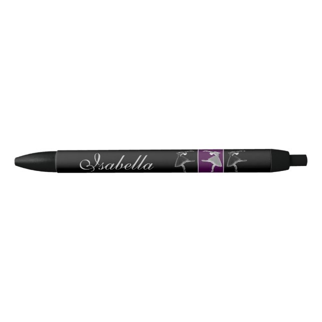 Stylo Noir Ballet de trio de silhouette (Devant)