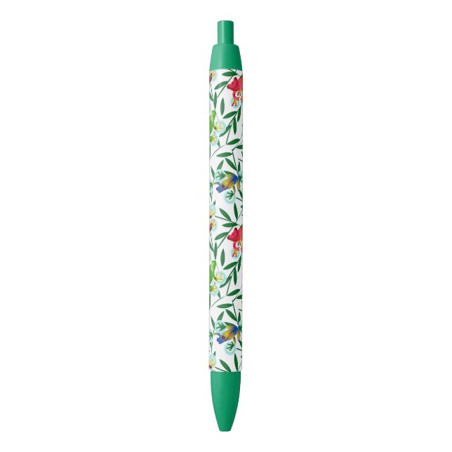 Stylo Noir Bambou tropical de la grenouille (devant Vertical)