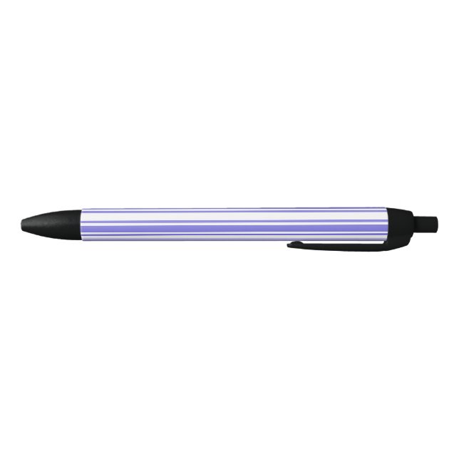 Stylo Noir Bandes de bonbons bleu et blanc (Bas)