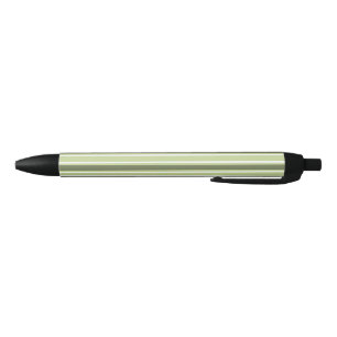 Stylo Noir Bandes de bonbons d'olive et blanc