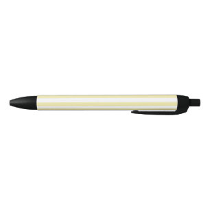 Stylo Noir Bandes de bonbons jaunes et blancs