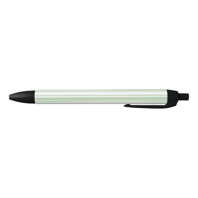 Stylo Noir Bandes de bonbons vert pâle et blanc (Bas)