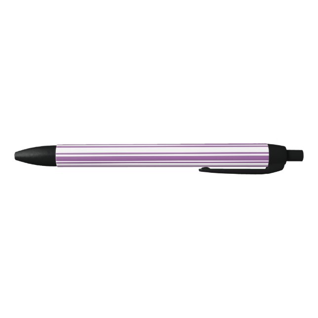 Stylo Noir Bandes de bonbons violettes et blanches (Bas)